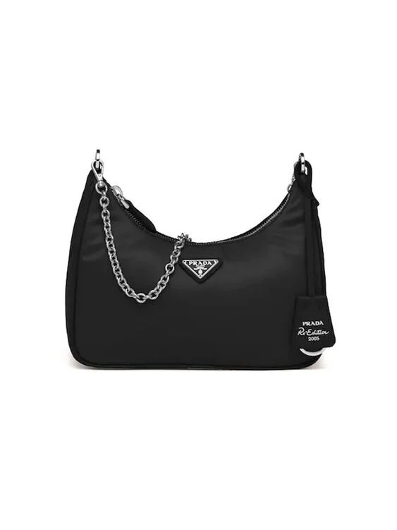 ショルダーバッグ・ポシェット PRADA MINI PRADA RE-EDITION 2000 IN BLACK RE-NYLON Prada Re-Edition 2000 Nylon Mini Bag in Black — UFO No More